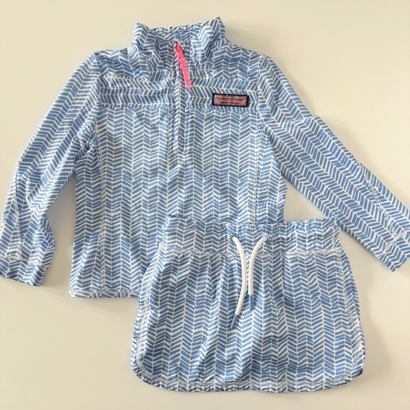 Vineyard Vines Chevron Two-Piece Swim Rashguard and Bottom Size 2T - Picture 3 of 12